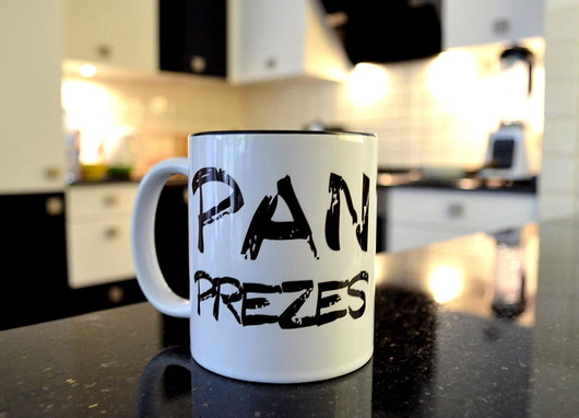 Kubek PAN PREZES z CZARNYM WNĘTRZEM FarrowDesign