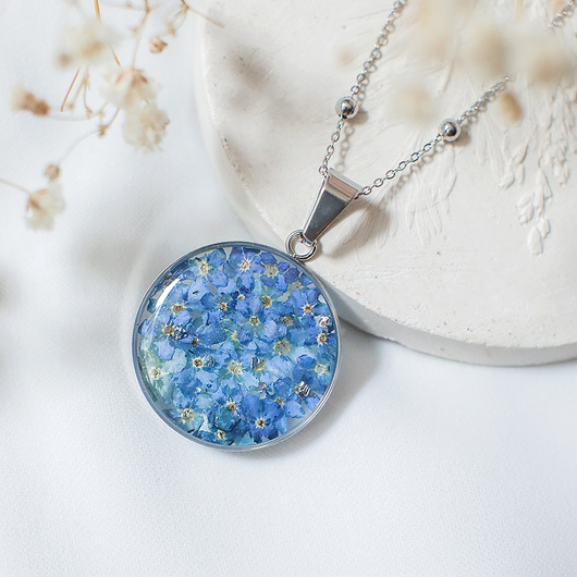 wisiory Wisiorek z niezapominajkami