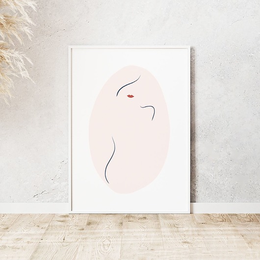 Plakat abstrakcyjny Kobieta trochę na ścianę