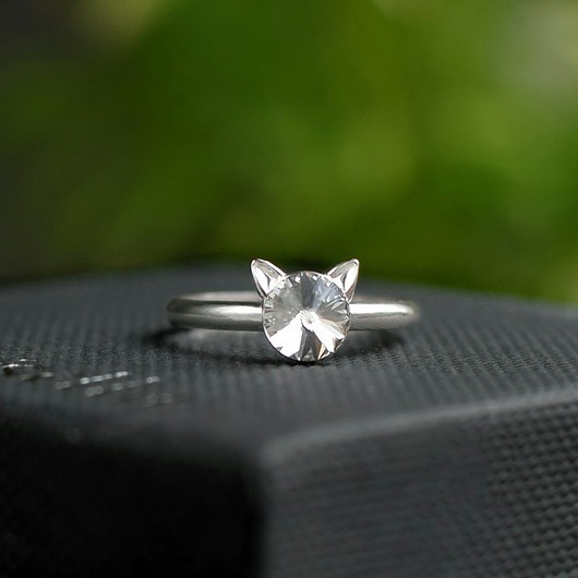 Pierścionek z kotem - kryształ Swarovski Crystal Marisella