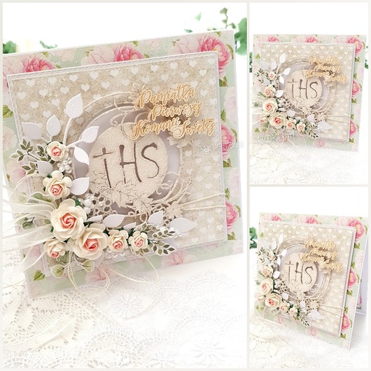 kartki scrapbooking Kartka komunijna