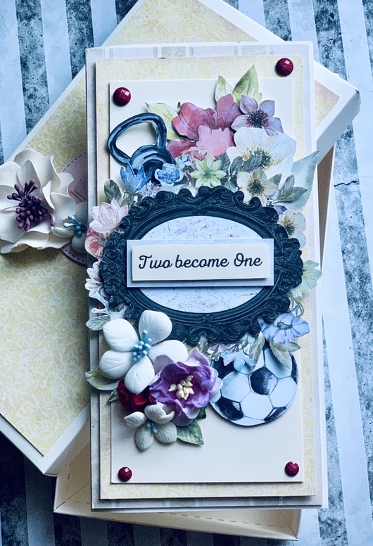 kartki scrapbooking Kartka Ślubna - rękodzieło w PUDELKU