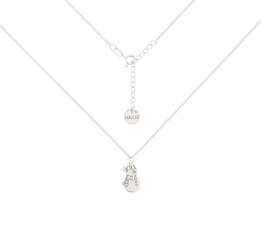chokery Srebrny choker pancerka z bałwankiem