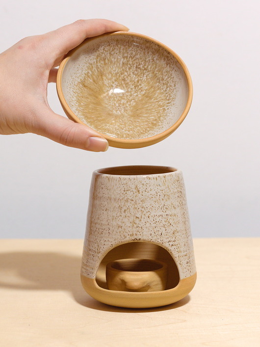 świeczniki i świece Kominek na wosk - piasek