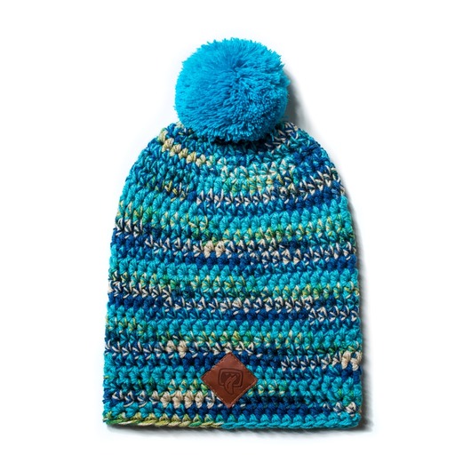czapka dziana KRAFF BLUE DARK FUN handmade hauer