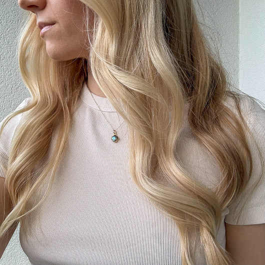 złote naszyjniki Delikatny Naszyjnik z Labradorytem