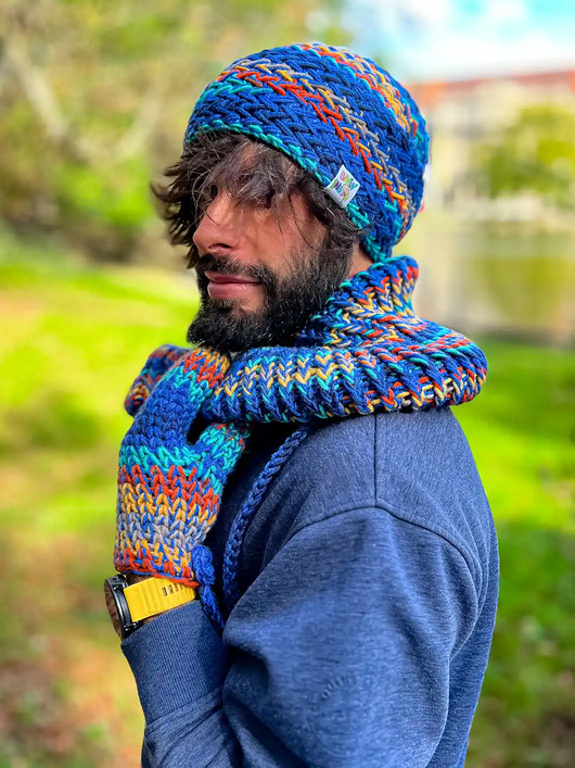 czapki i kapelusze męskie Męska czapka MERINO 50% Górski potok EXPLORER