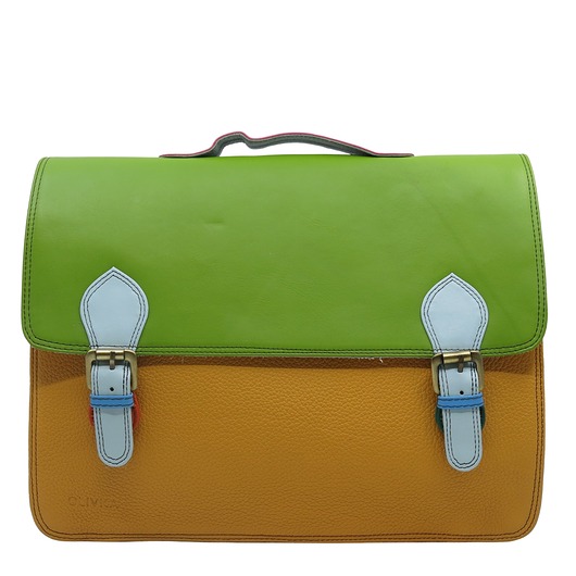 torby na ramię Aktówka torebka damska pojemna mieści A4 skórzana elegancka eko OLIVKA