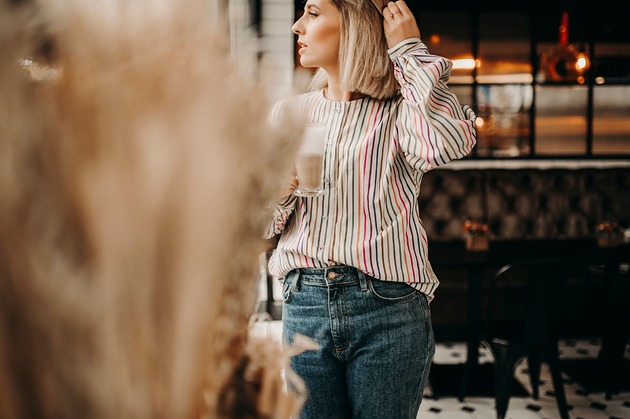 koszule damskie  Koszula w kolorowe paski