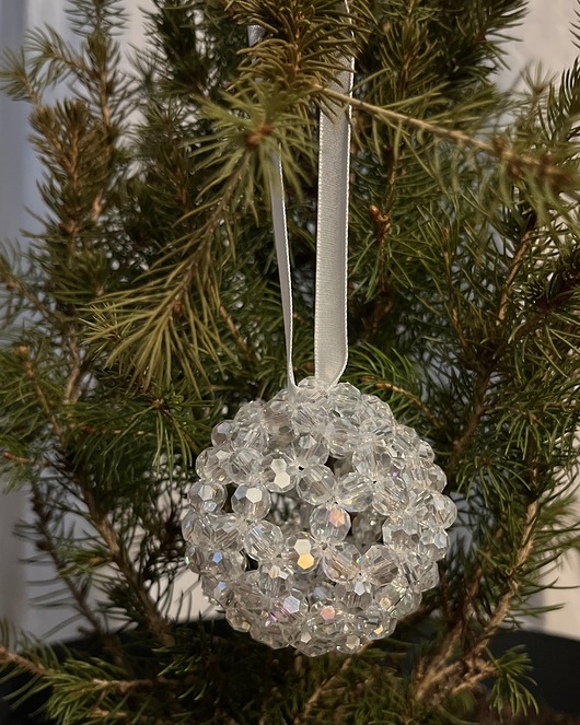 bombki GLITTER PUFF Crystal Clear  zawieszka bombka