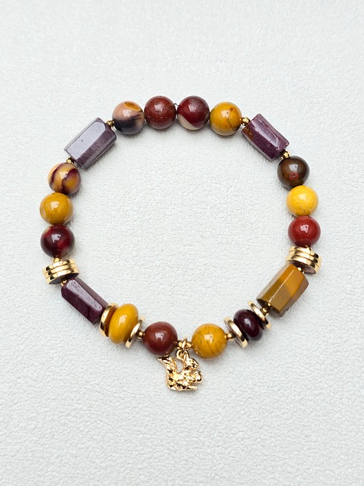 bransoletki z kamieni naturalnych Bransoletka Elastyczna  z  Wiewiórką