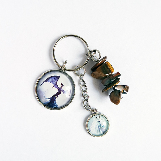 breloki Breloczek - Smok cienia, koń, tygrysie oko