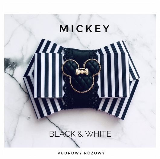 broszki Brosza Black & White MICKEY  Hit! 1szt