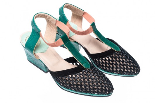 New Kid Enid Twist Black kropkashoes