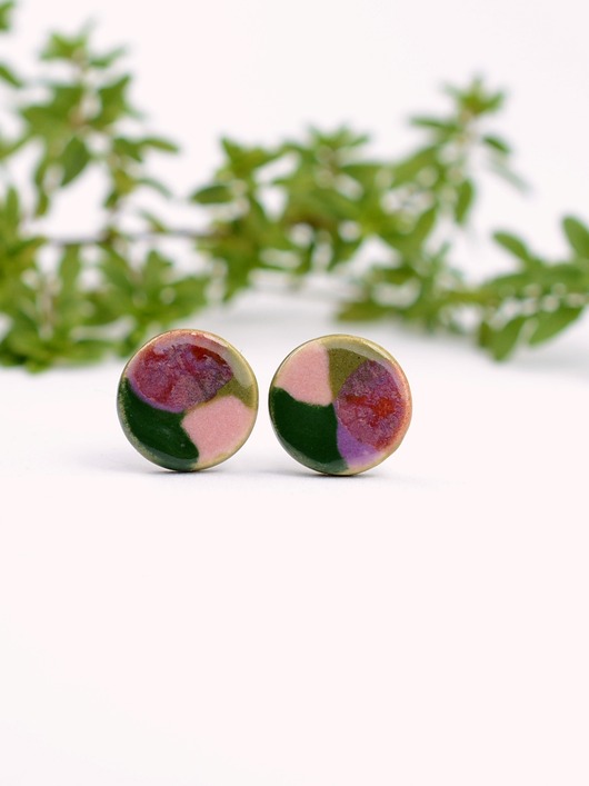 kolczyki ceramiczne Kolczyki ceramiczne krajobrazy