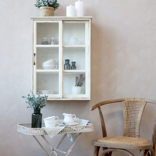 komody Witryna Drewniana Wisząca z Przesuwnymi Drzwiami