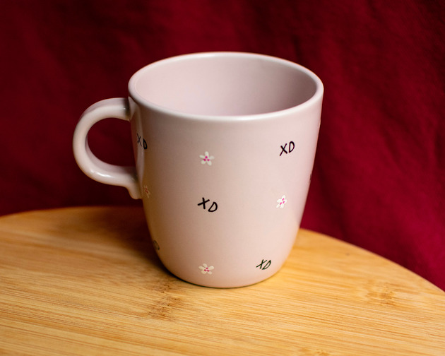 kubki Różowy kubek XD