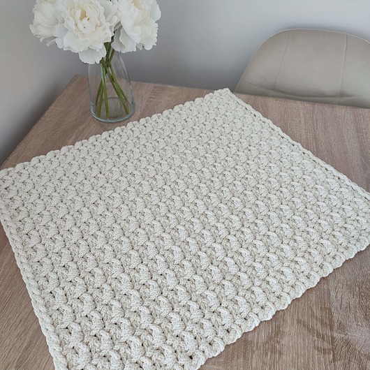 podkładki do kuchni Podkładka prostokątna ze sznurka szydełkowa 40cmx50cm