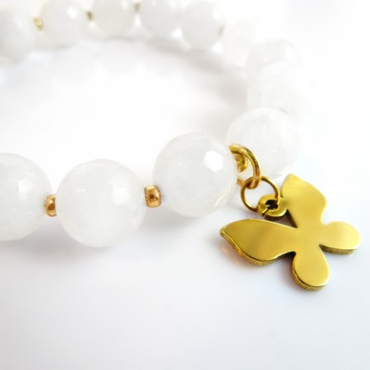 Bransoletka 'White Butterfly' labonita