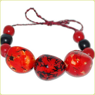 n108 - Naszyjnik Wilmy z orzechów tagua Galeria Macondo