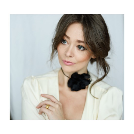 chokery Czarny  choker kwiat z jedwabiu