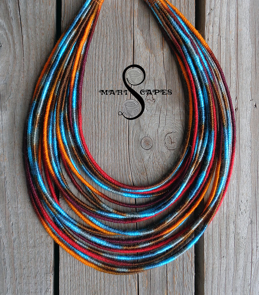 naszyjniki - inne Masajka "Desert Sun - Turquoise"