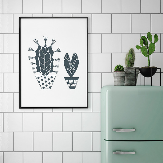 plakat. kaktus (format A3) Love Life and Forest