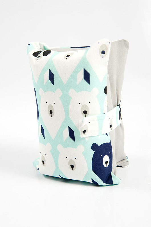 Etui  na pieluchy i chusteczki - miętowe misie Minky and Cotton