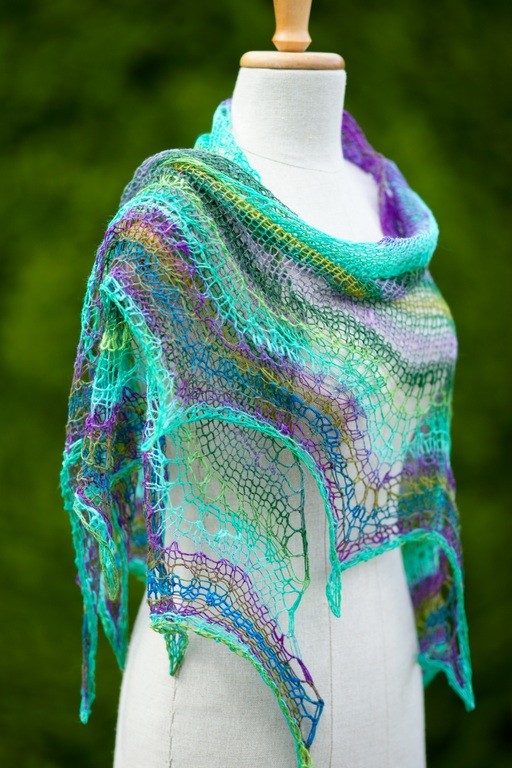 Szal " TURQUISE RAINBOW " -  REZERWACJA HERBE DESIGN