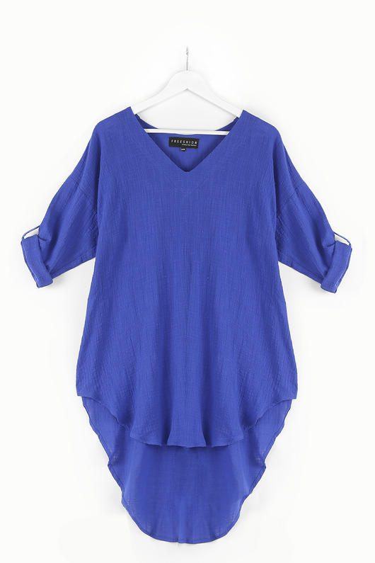 Letnia tunika oversize Stefania niebieska Freeshion