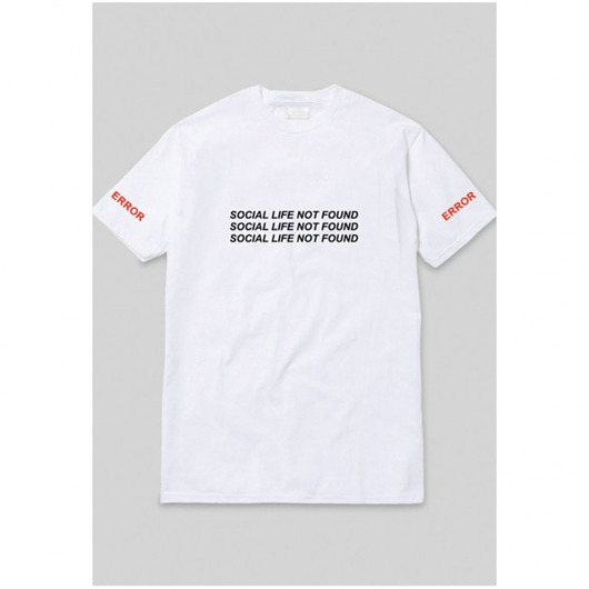 T-shirt SLNF White Tee Back to Black