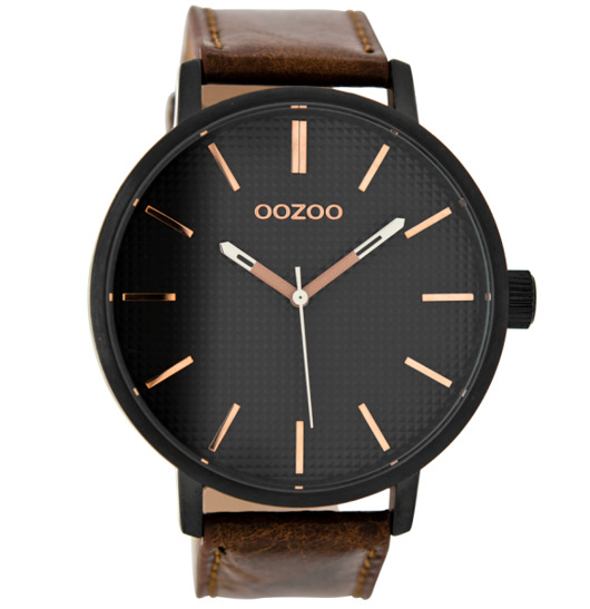 zegarki męskie Zegarek OOZOO C9002 brown/black/rose