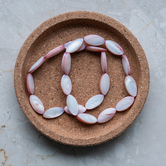 bransoletki ceramiczne Zestaw Dwóch Bransoletek w Kolorze Różowym z Masy Perłowej