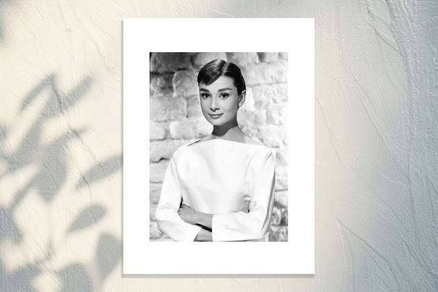 fotografia Fotografia z passe-partout: Audrey Hepburn