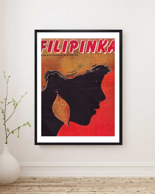 grafiki i ilustracje Oprawiona okładka FILIPINKI z 28 października 1984 r, aut. Teresa Jaskierny