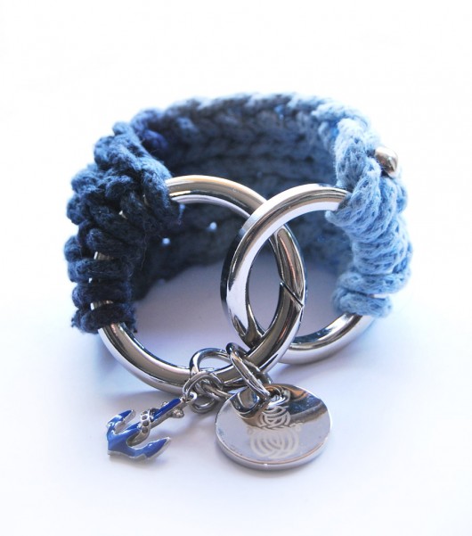 Double Ring Navy Sunny Yellow Roboty Ręczne
