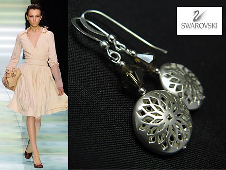 Kolczyki kryształ SWAROVSKI >La Cathedrale< Marta Latawiec