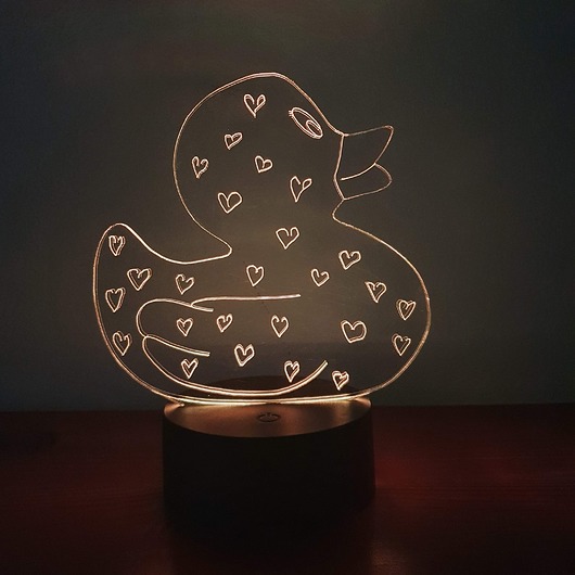 lampy do pokoju dziecka Lampka LED kaczuszka