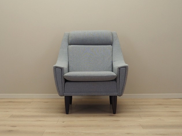 fotele Fotel szary, duński design, lata 70, produkcja: Dania