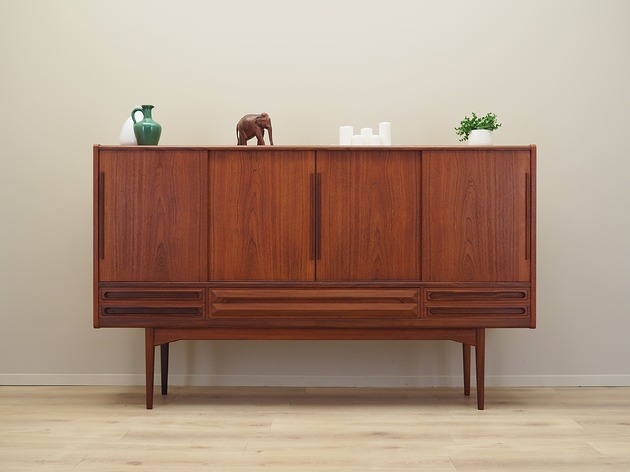 komody i szafki Highboard tekowy, duński design, lata 60, produkcja: Dania
