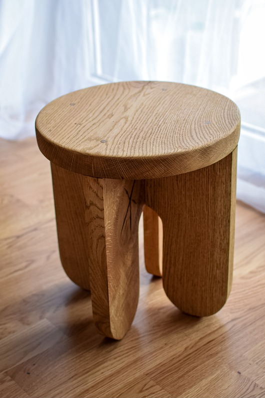 stołki Stołek drewniany - taboret dębowy WoodWasp