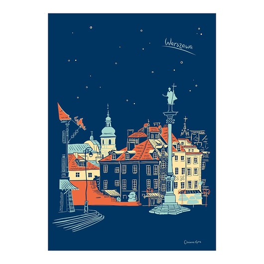 Plakat Warszawa Plac Zamkowy Gliniana Kura