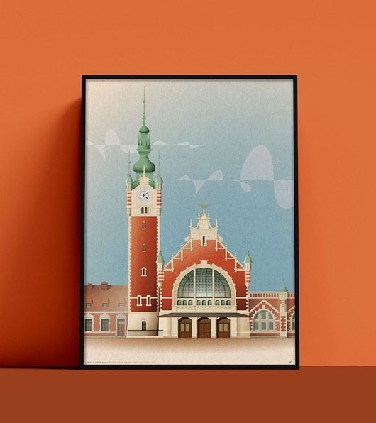 plakaty Plakat Dworzec Gdańsk Główny, PKP