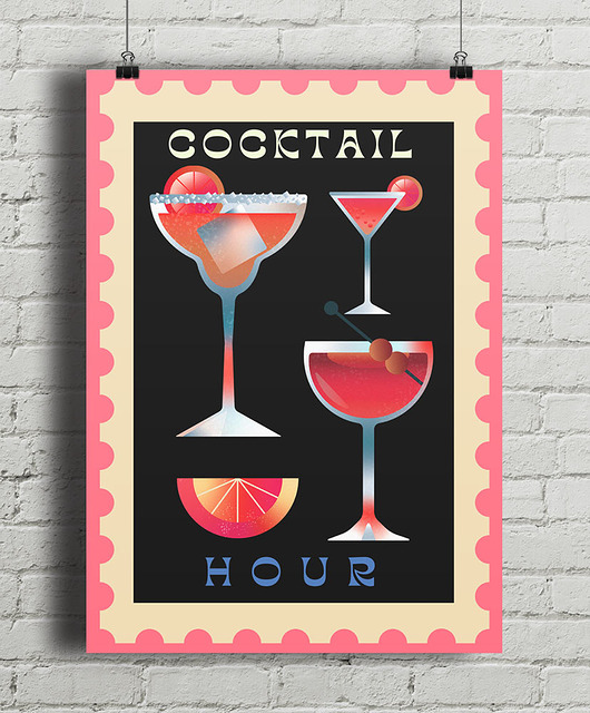 plakaty Plakat Cocktail Hour - fine art