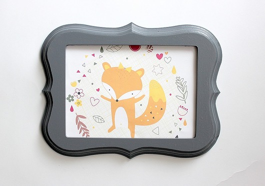 Ramka na zdjęcia szara  Little Wood Bunny