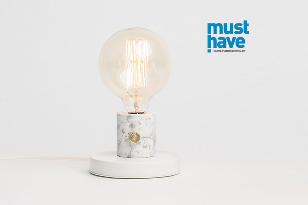 lampy stołowe Lampa stołowa Gatsby marble/white