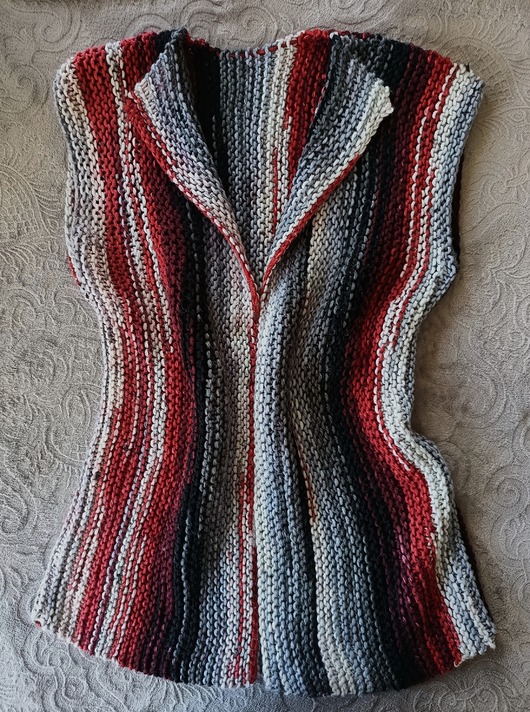 kamizelki damskie Długa Kamizelka Boho Red Gray Black XL/XL/XXL/XXXL