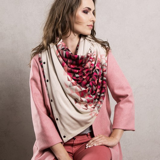 Szal Etola Otulacz Pareo Kamizelka PINK TRIANGLE CADOaccessories