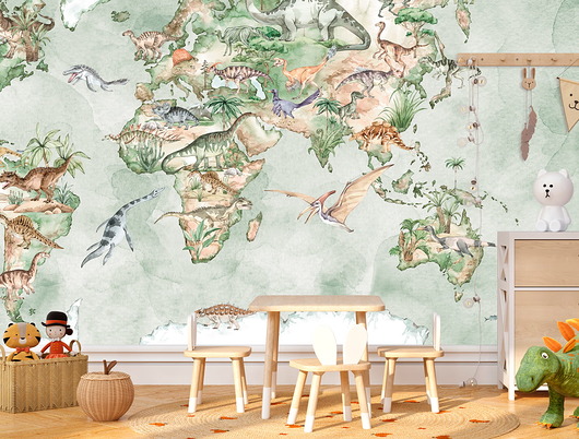 tapety i naklejki ścienne Tapeta PREHISTORY MAP