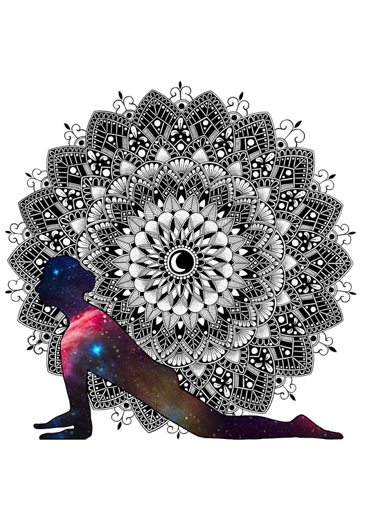 grafiki i ilustracje Mandala Ashwa Sanchalanasana 2